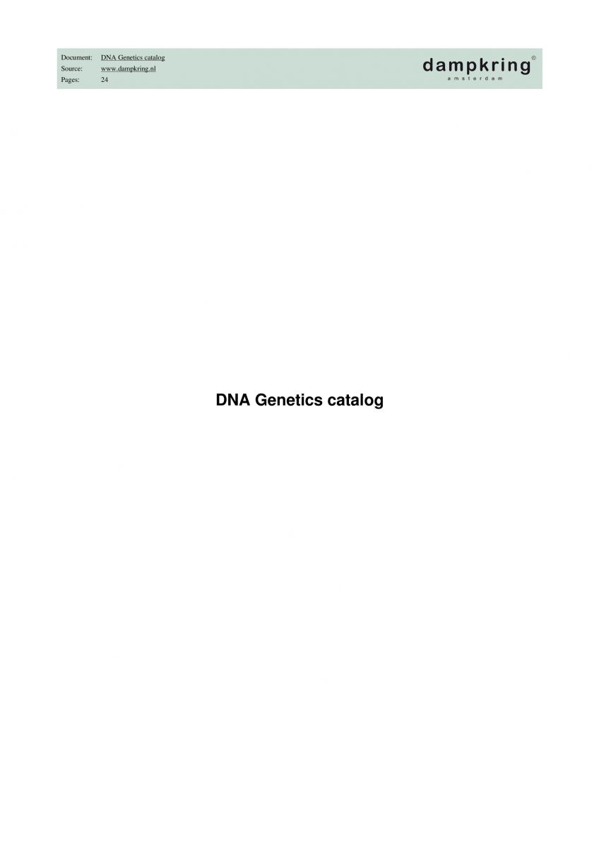 DNA Genetics Katalog